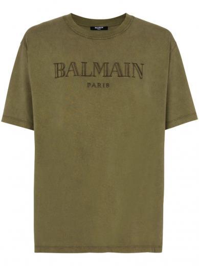 green cotton t-shirt with logo