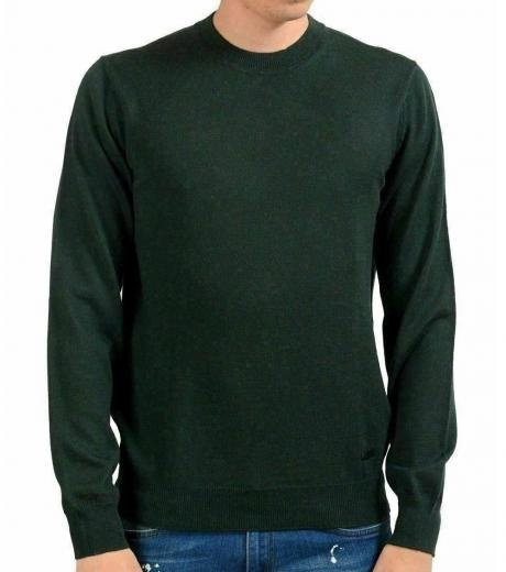 green crewneck sweater