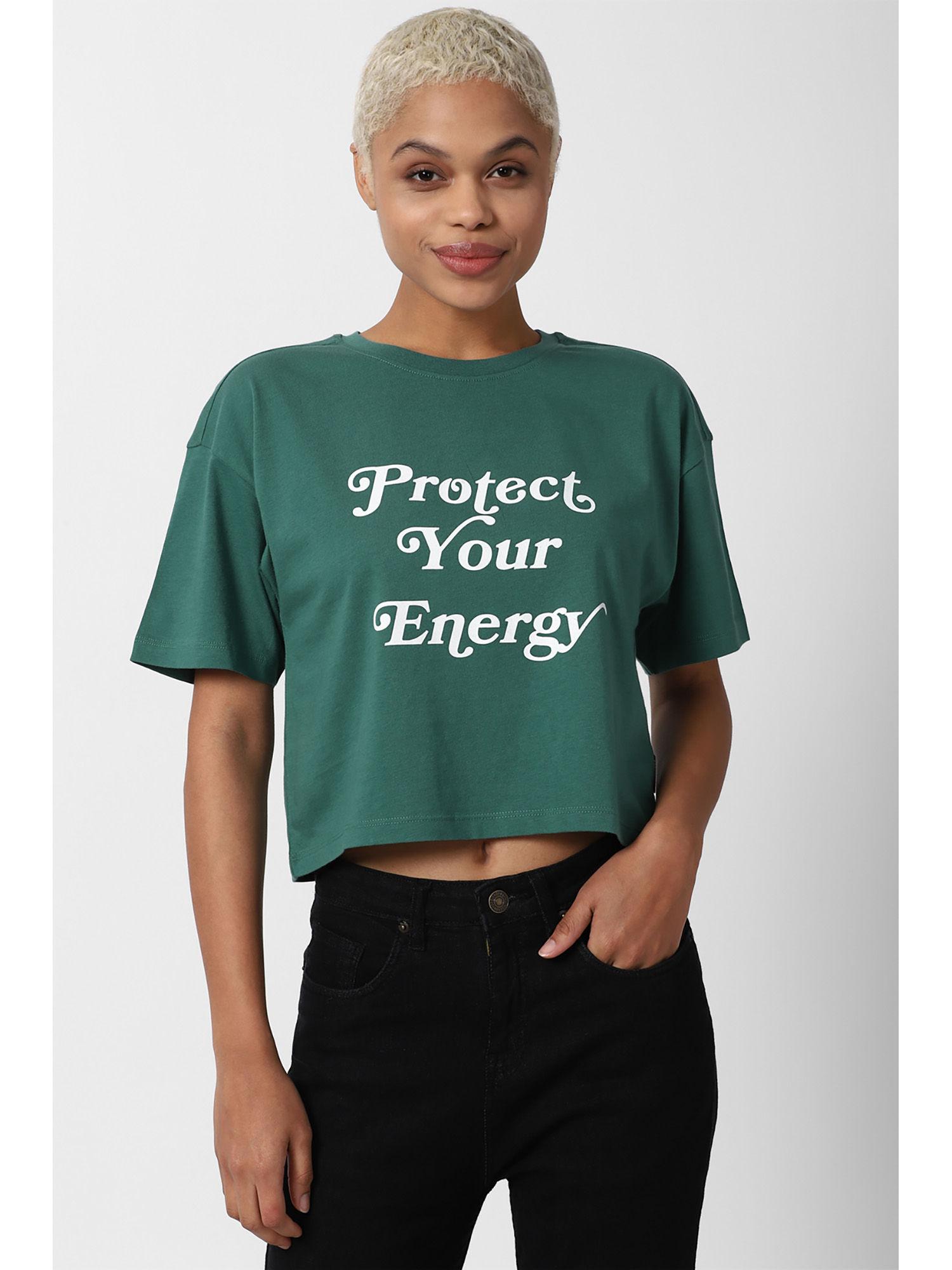 green crop t-shirt