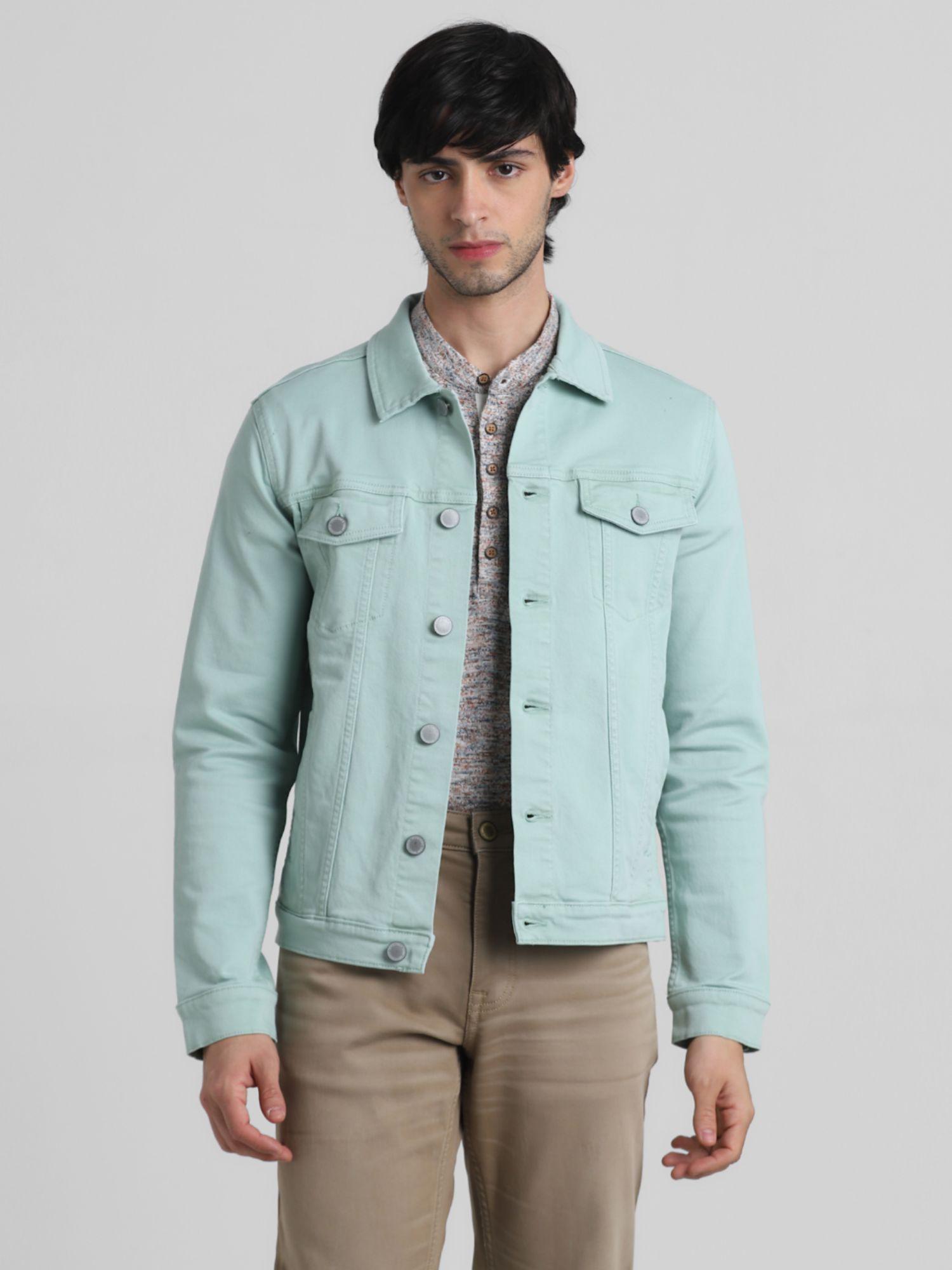 green denim jacket