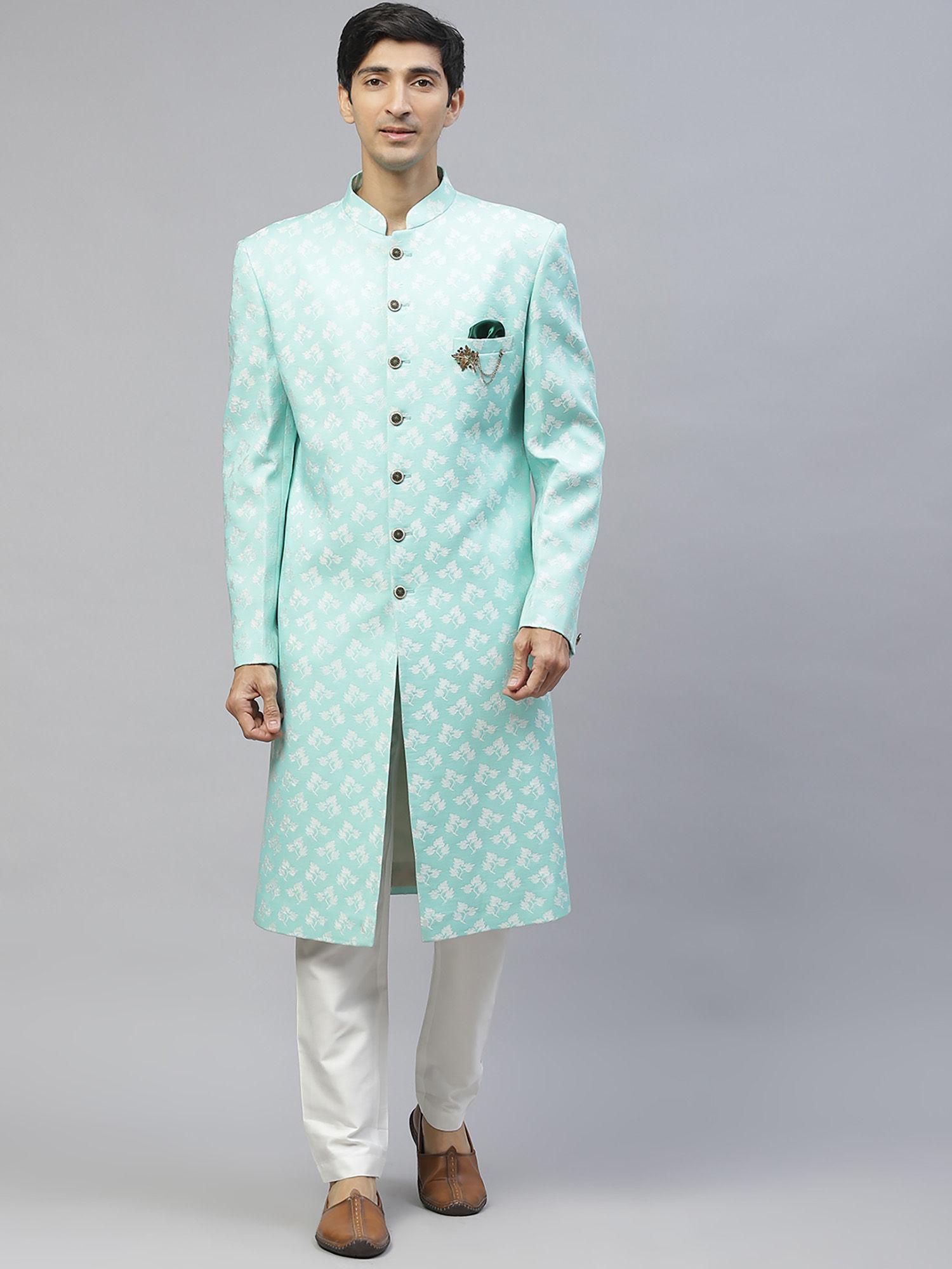 green designer sherwani (set of 2)