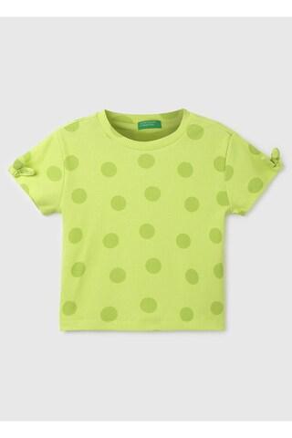 green dots casual short sleeves round neck girls regular fit top