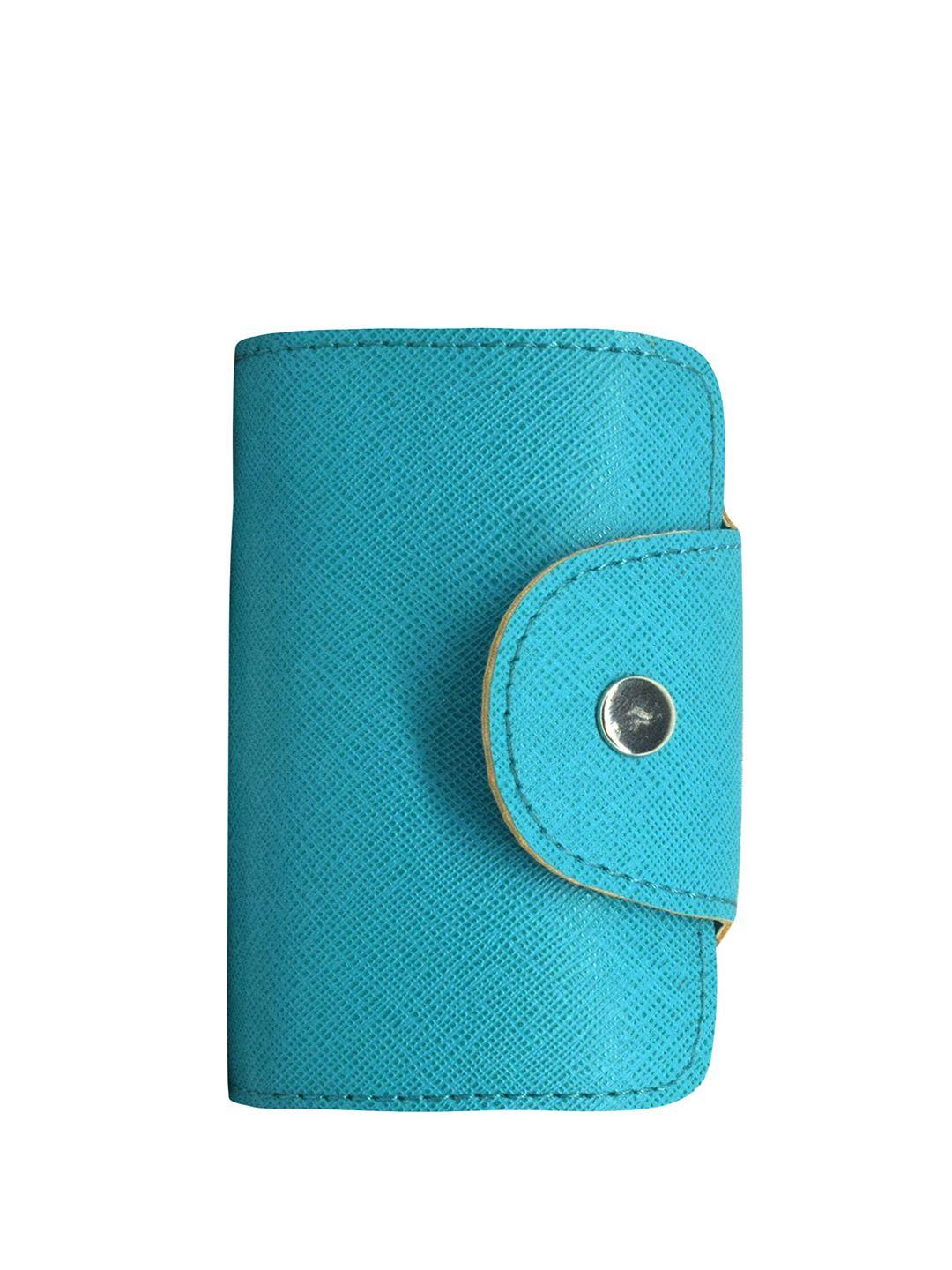 green dragonfly unisex teal pu card holder