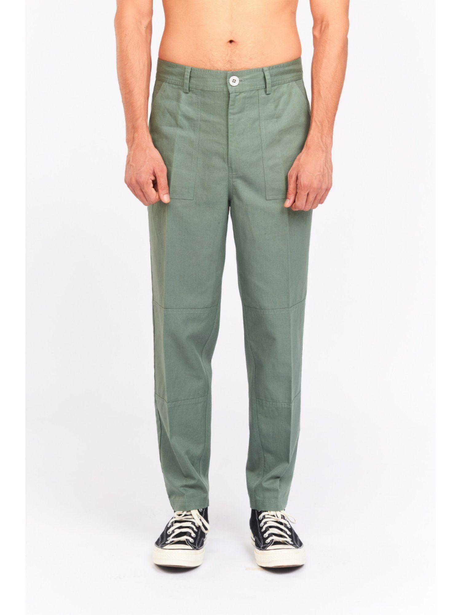 green ecole pants