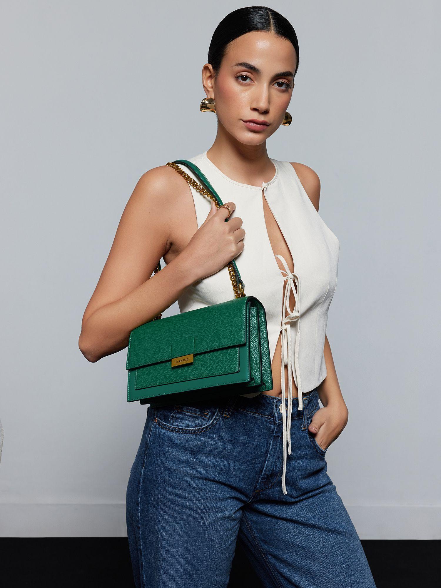 green emma chain small shoulder bag