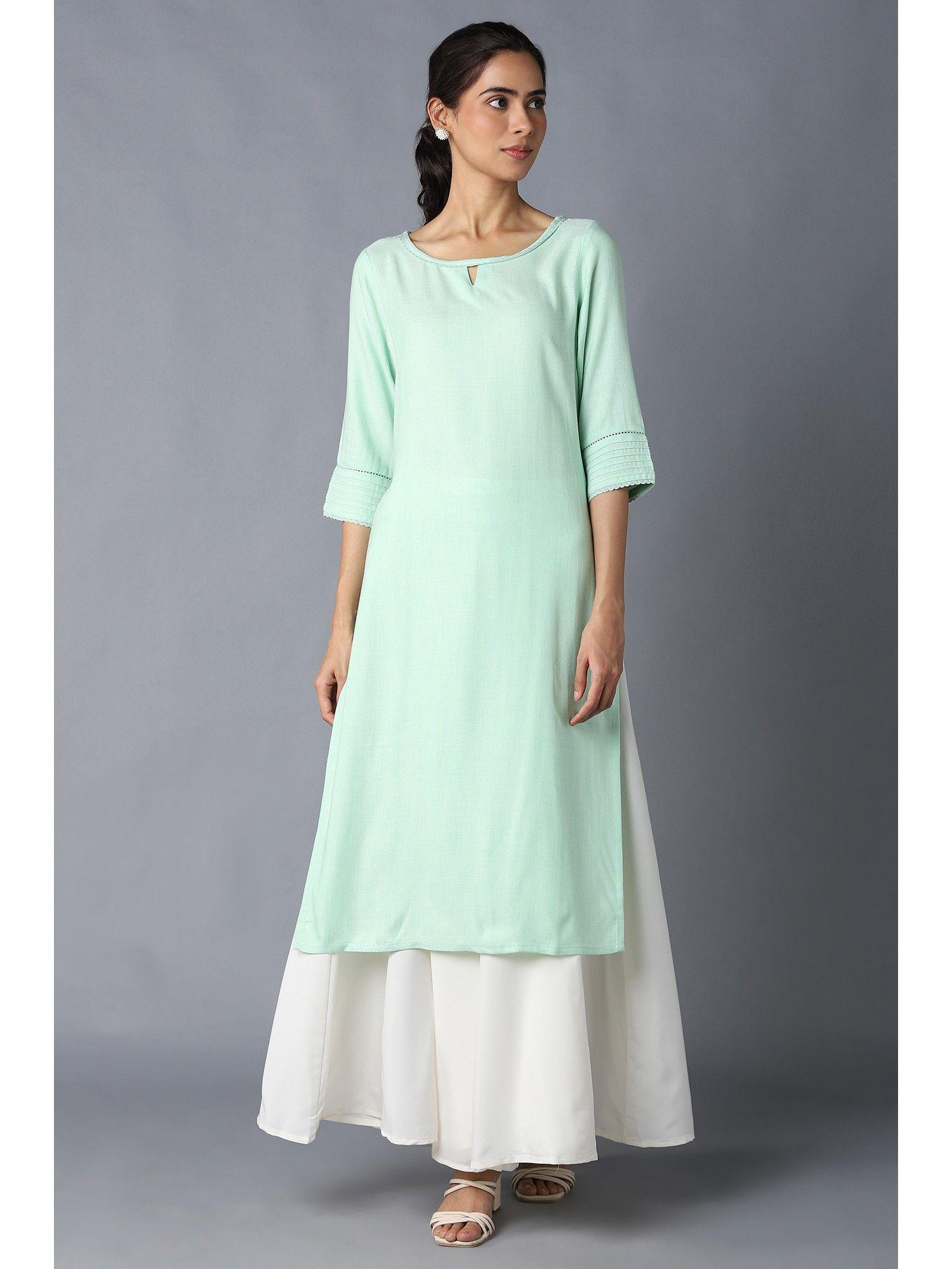 green ethnic kurta