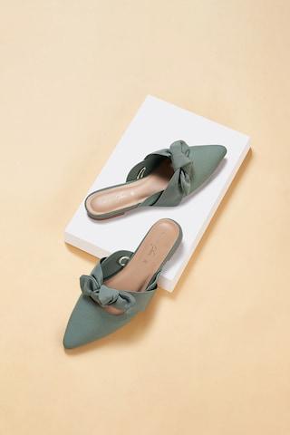 green flat shoes