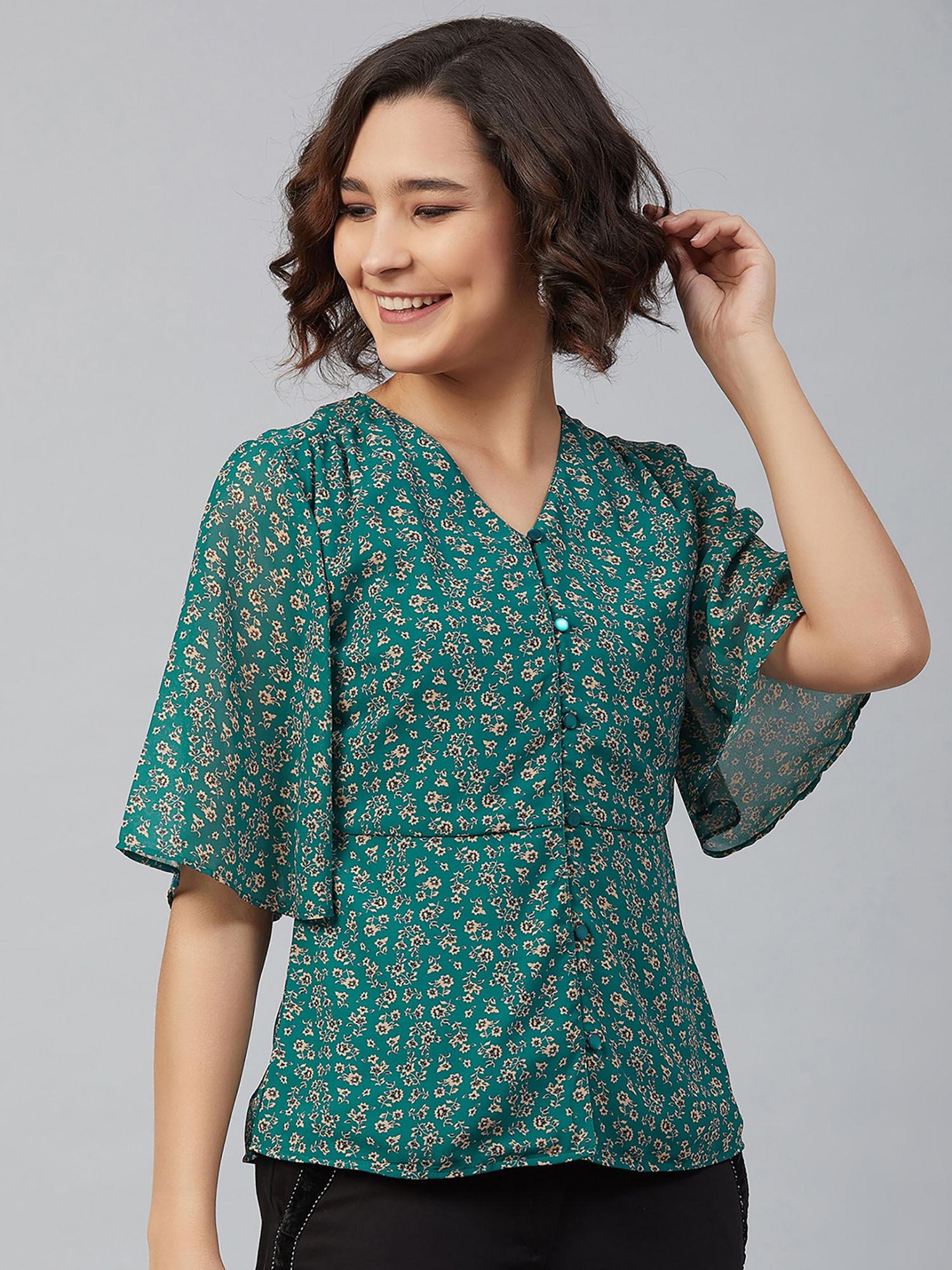 green floral comfortable top