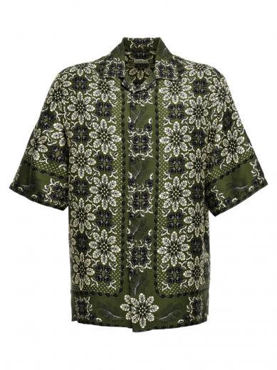 green floral print shirt