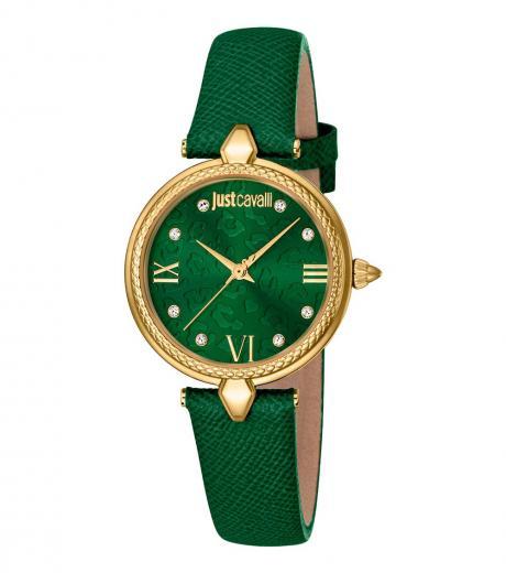 green golden bezel watch