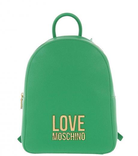 green golden logo medium backpack