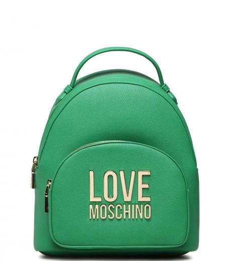 green golden logo small backpack