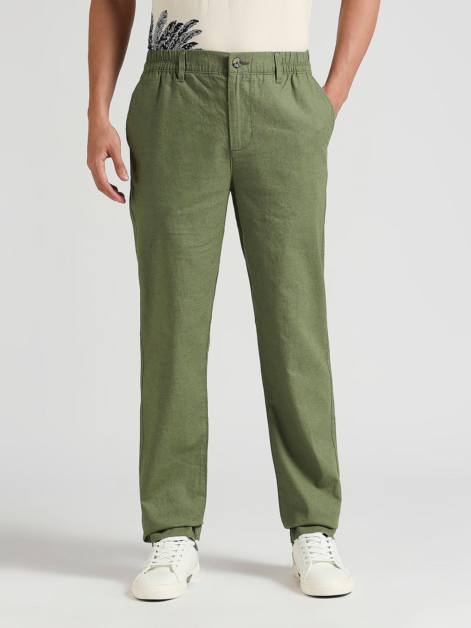 green hans cotton linen trouser