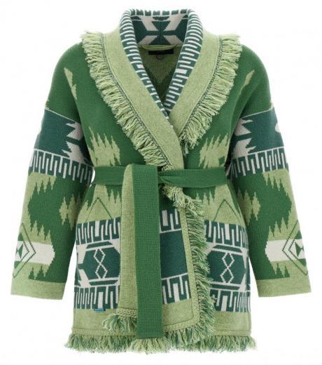 green icon cardigan