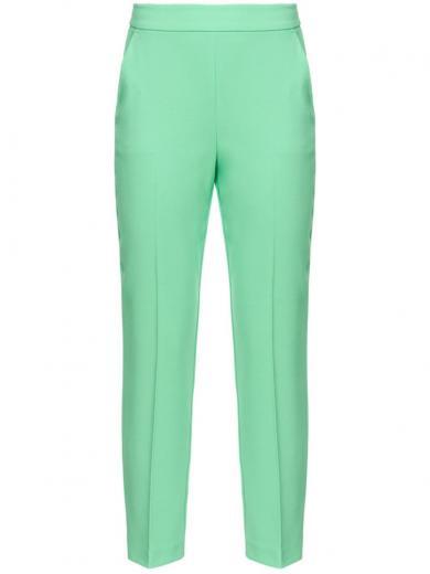 green ironed crease trousers