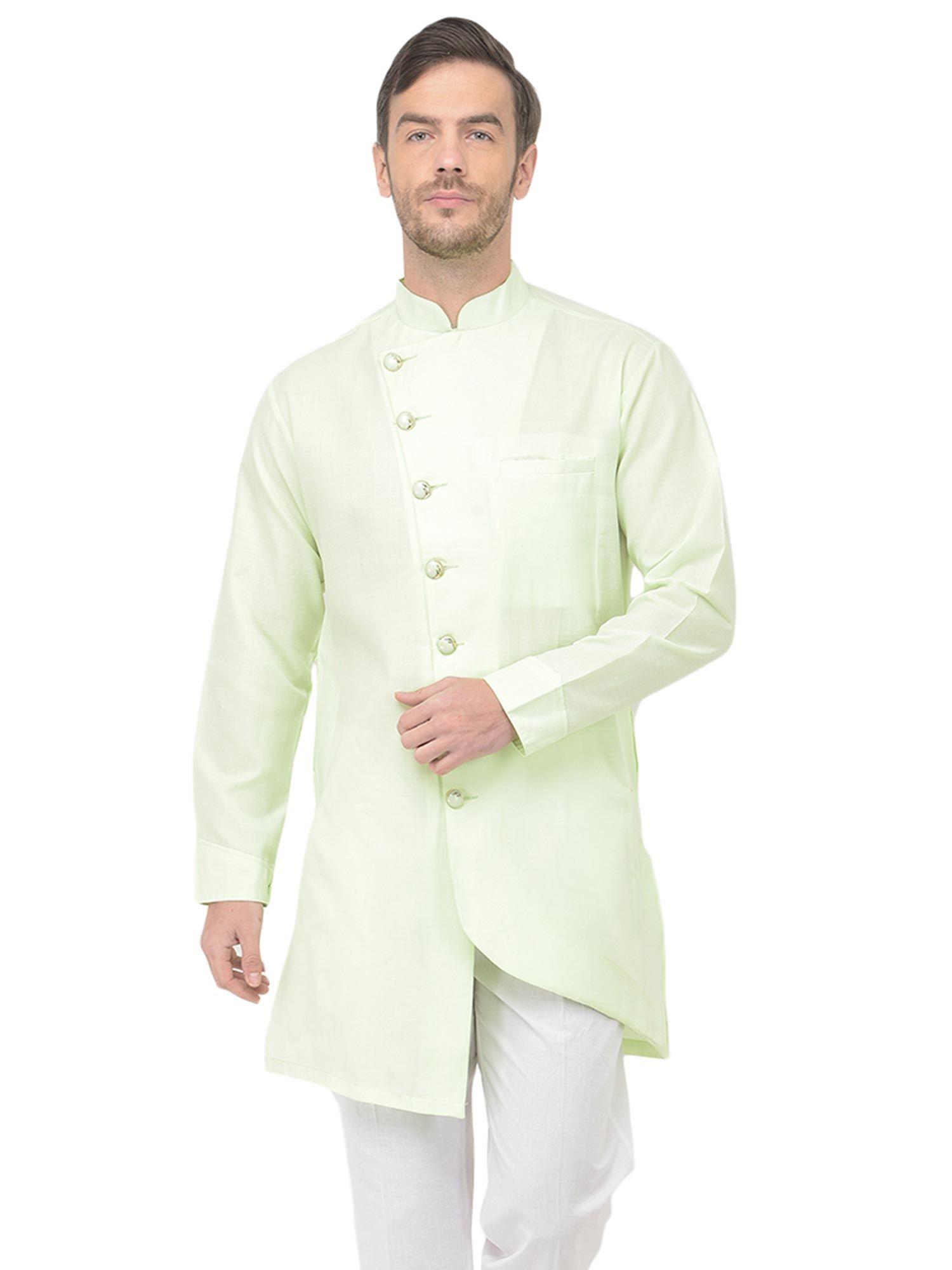 green kurta for men