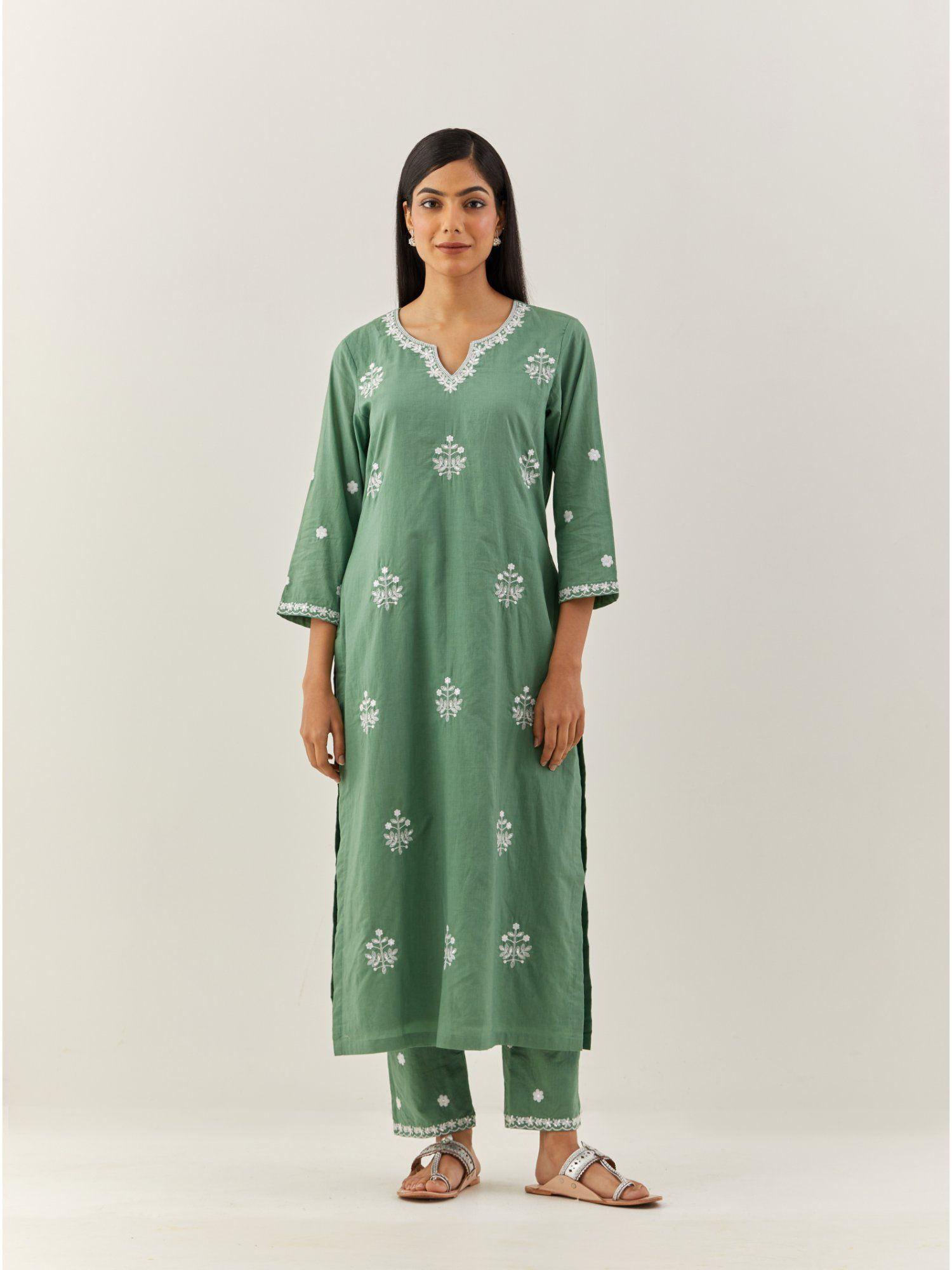 green kurta