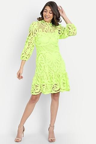 green lace dress