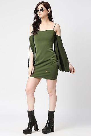 green lachka bodycon dress
