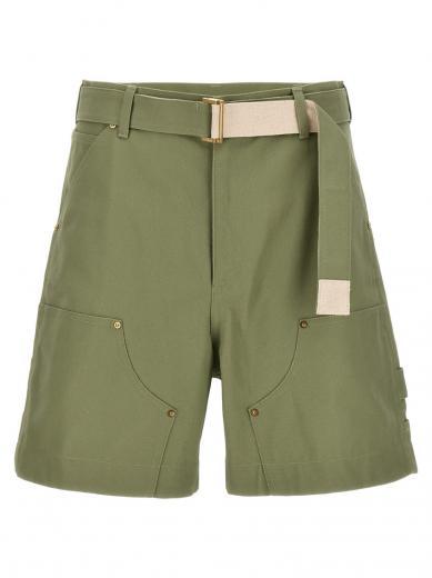 green logo patch shorts