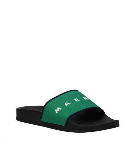 green logo slip on slides