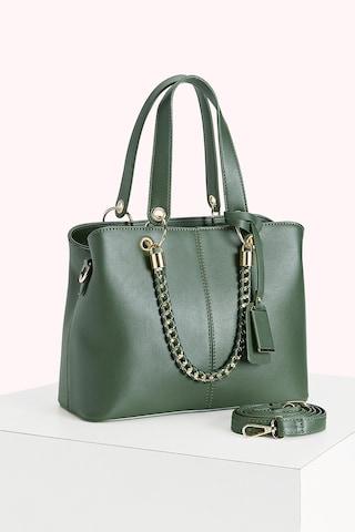 green metal trim casual pu women mini bag