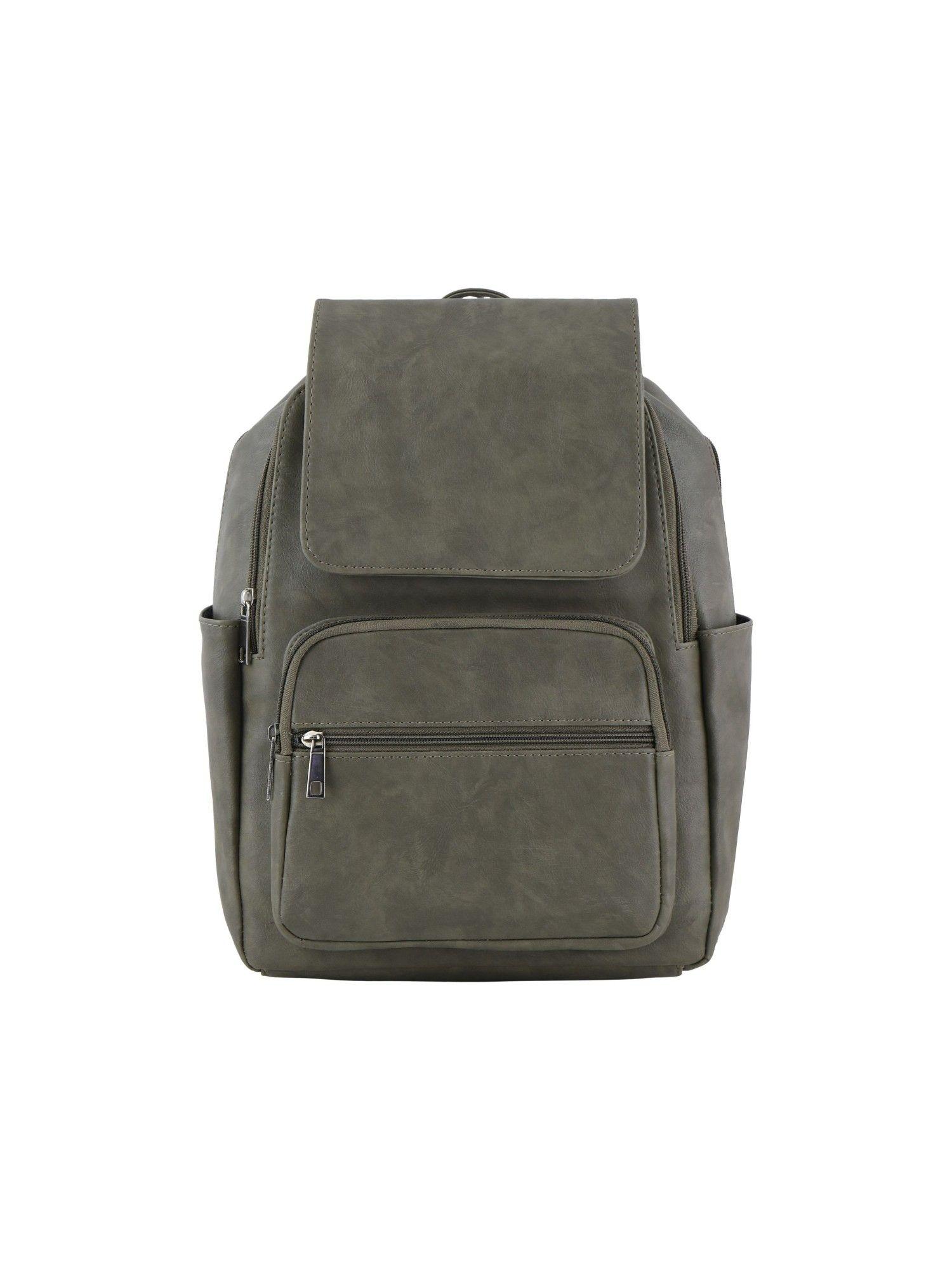 green multipocket backpack