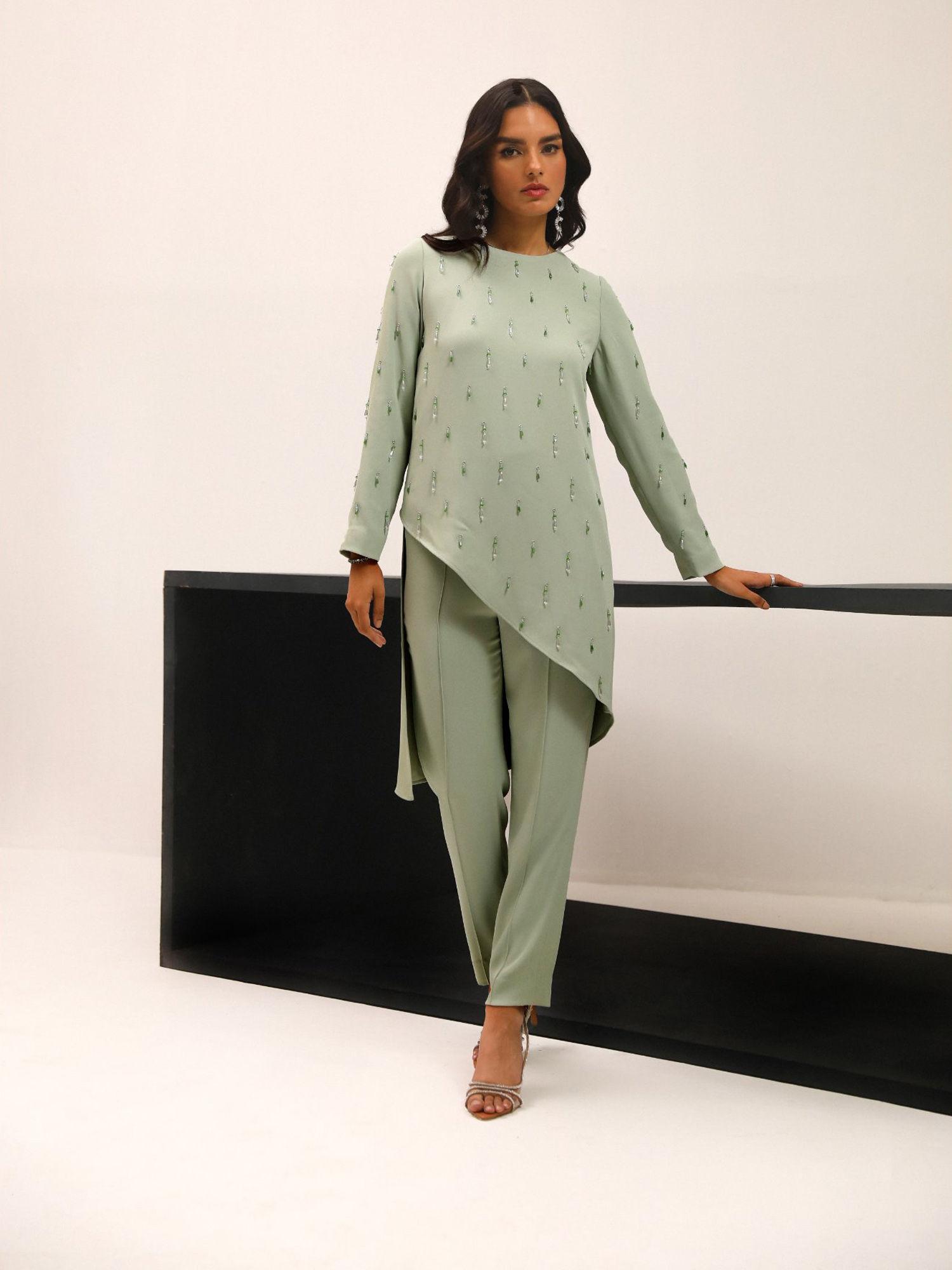 green ocean co-ord (set of 2)