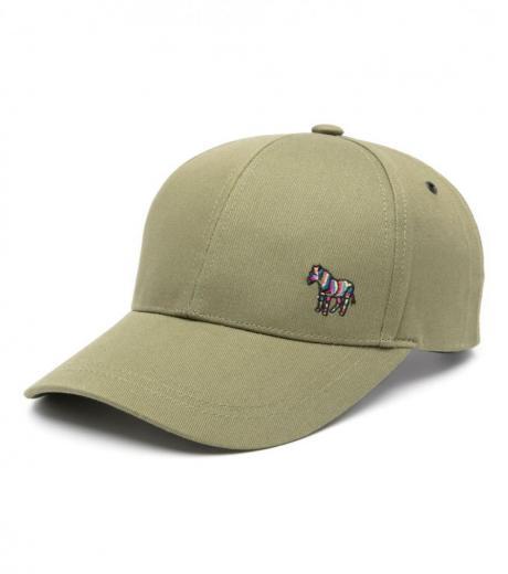 green olive zebra logo baseball cap