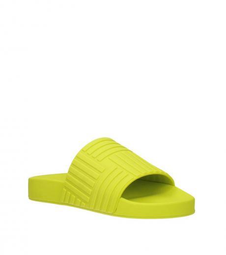 green open toe slides