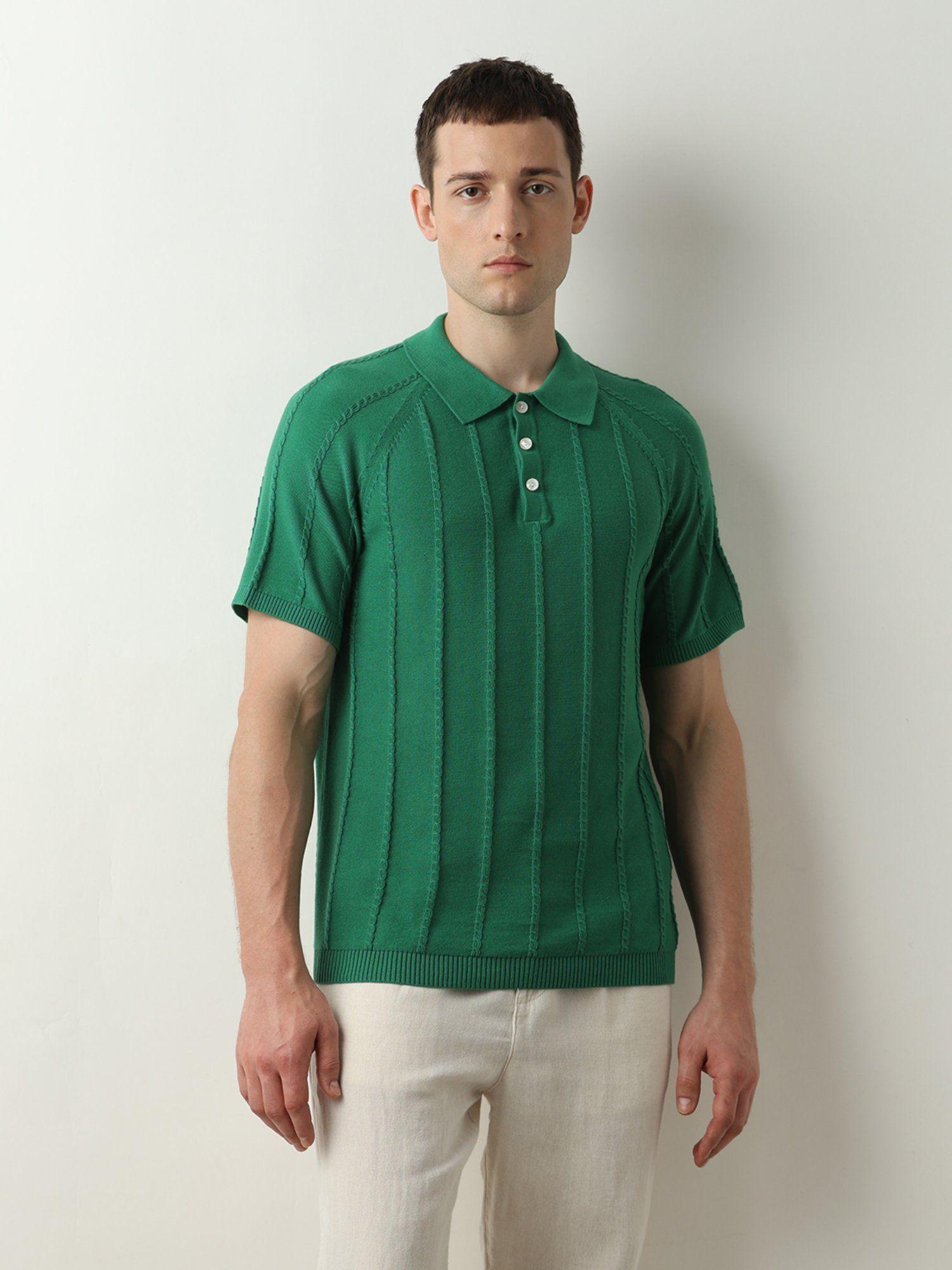 green organic cotton polo t-shirt