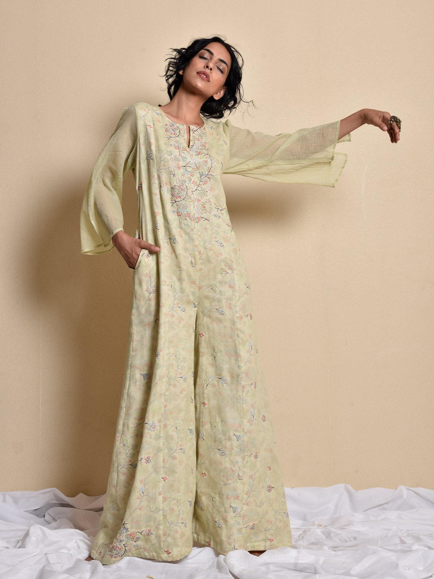 green pati jama jumpsuit