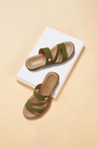 green patterened sandal casual women comfort sandals