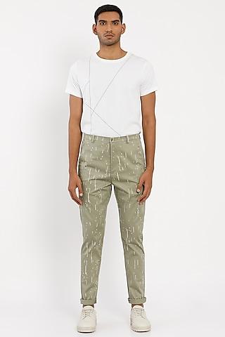 green premium cotton trousers