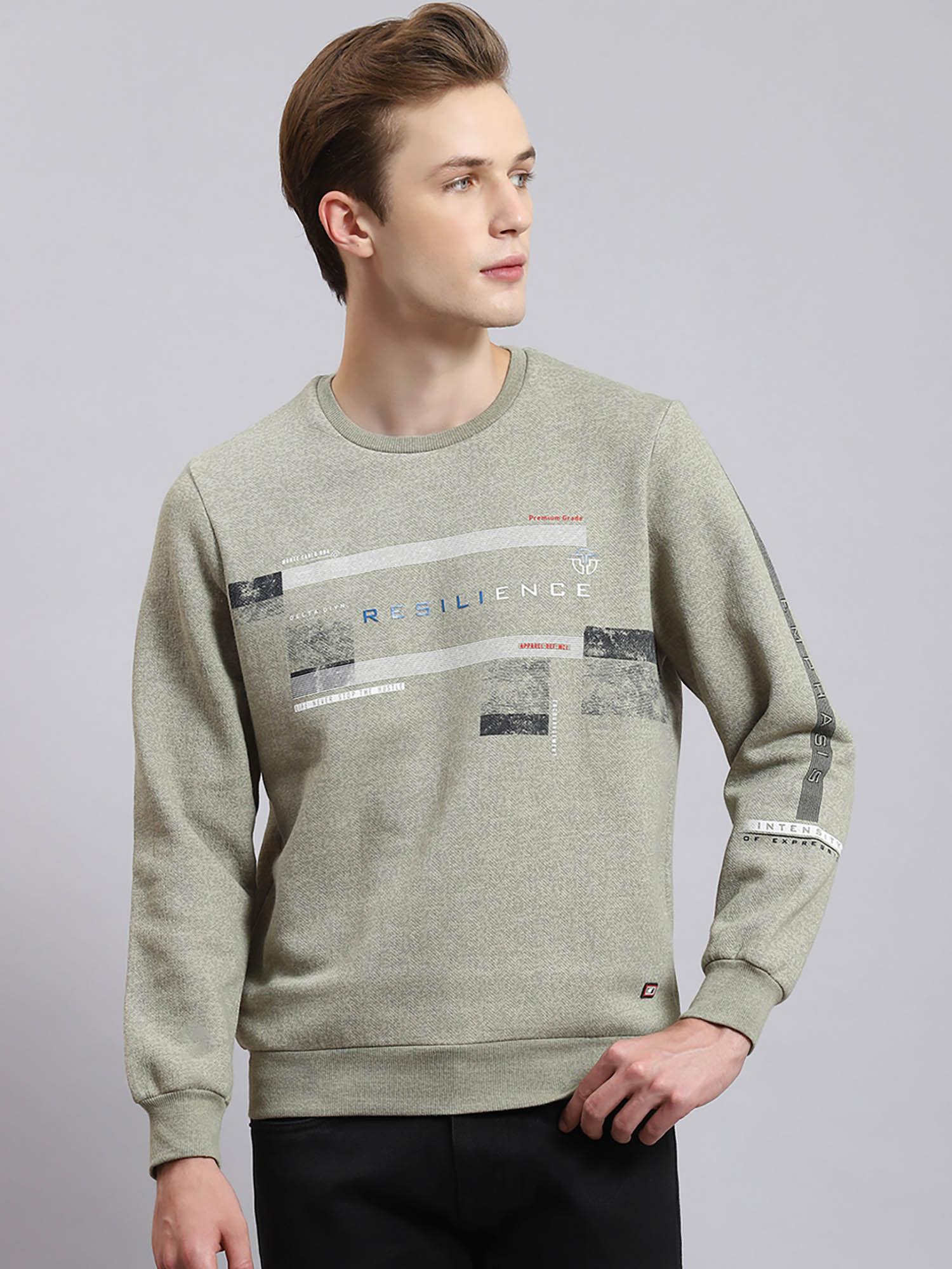 green print crew neck sweatshirt