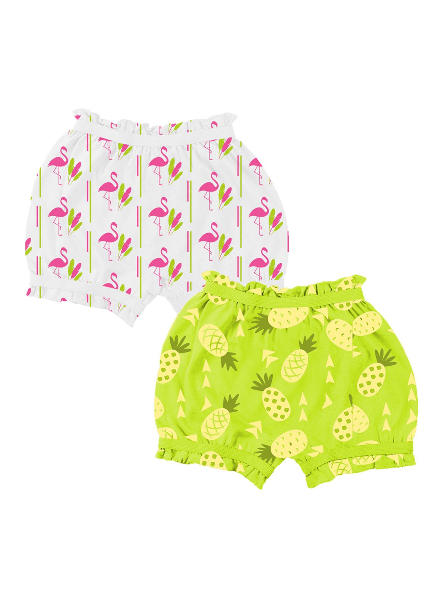 green printed bloomer (pack of 2)