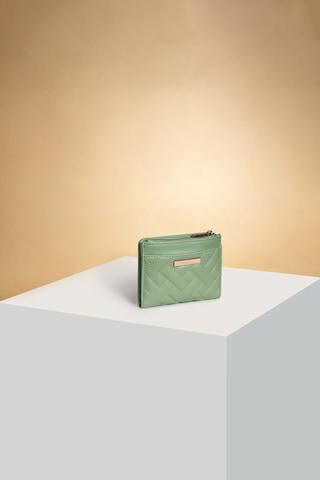 green quilted casual pu women wallet