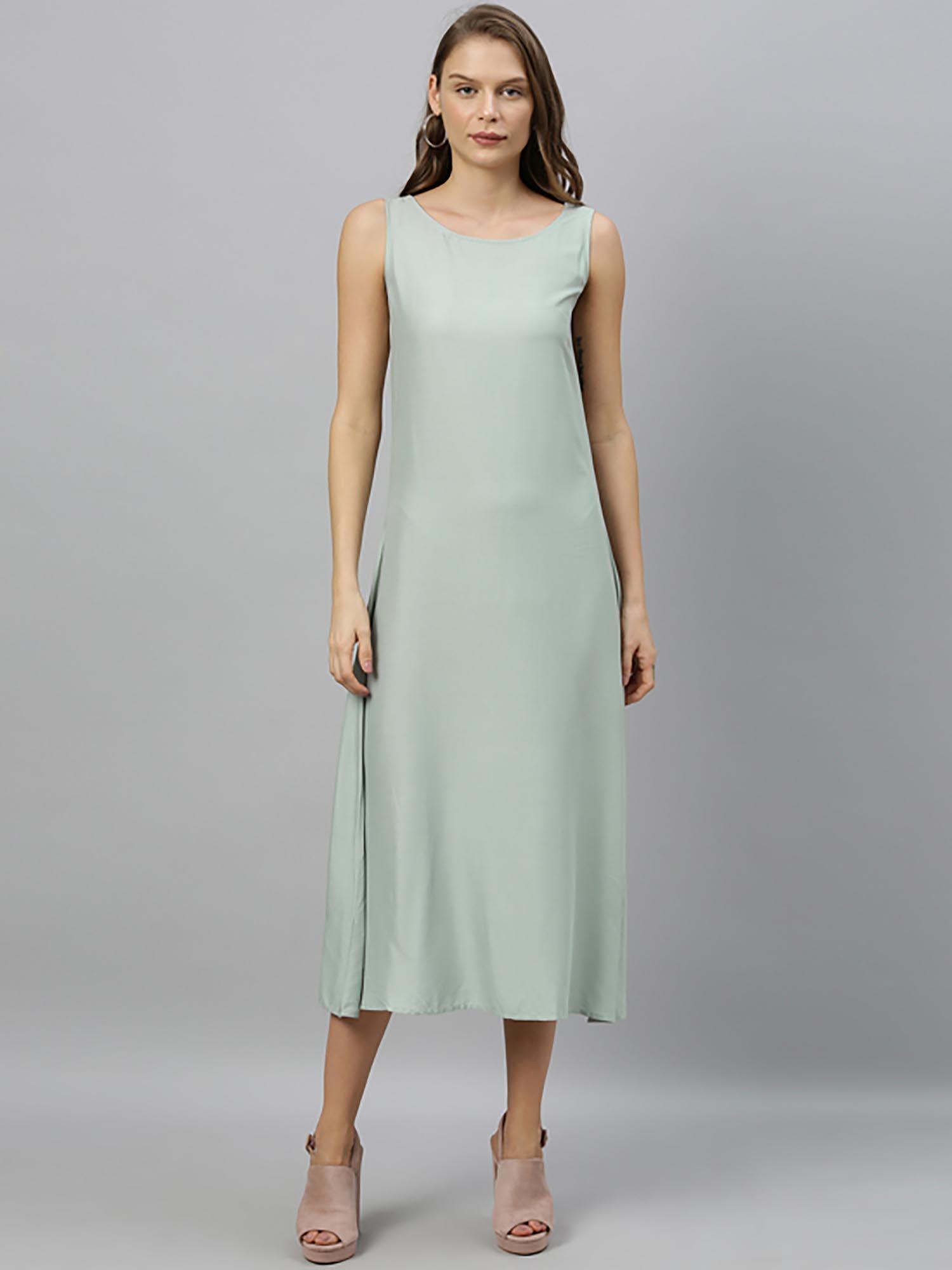 green repose a line long dress