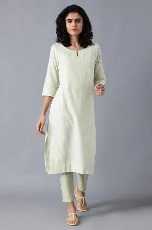 green round neck classic kurta