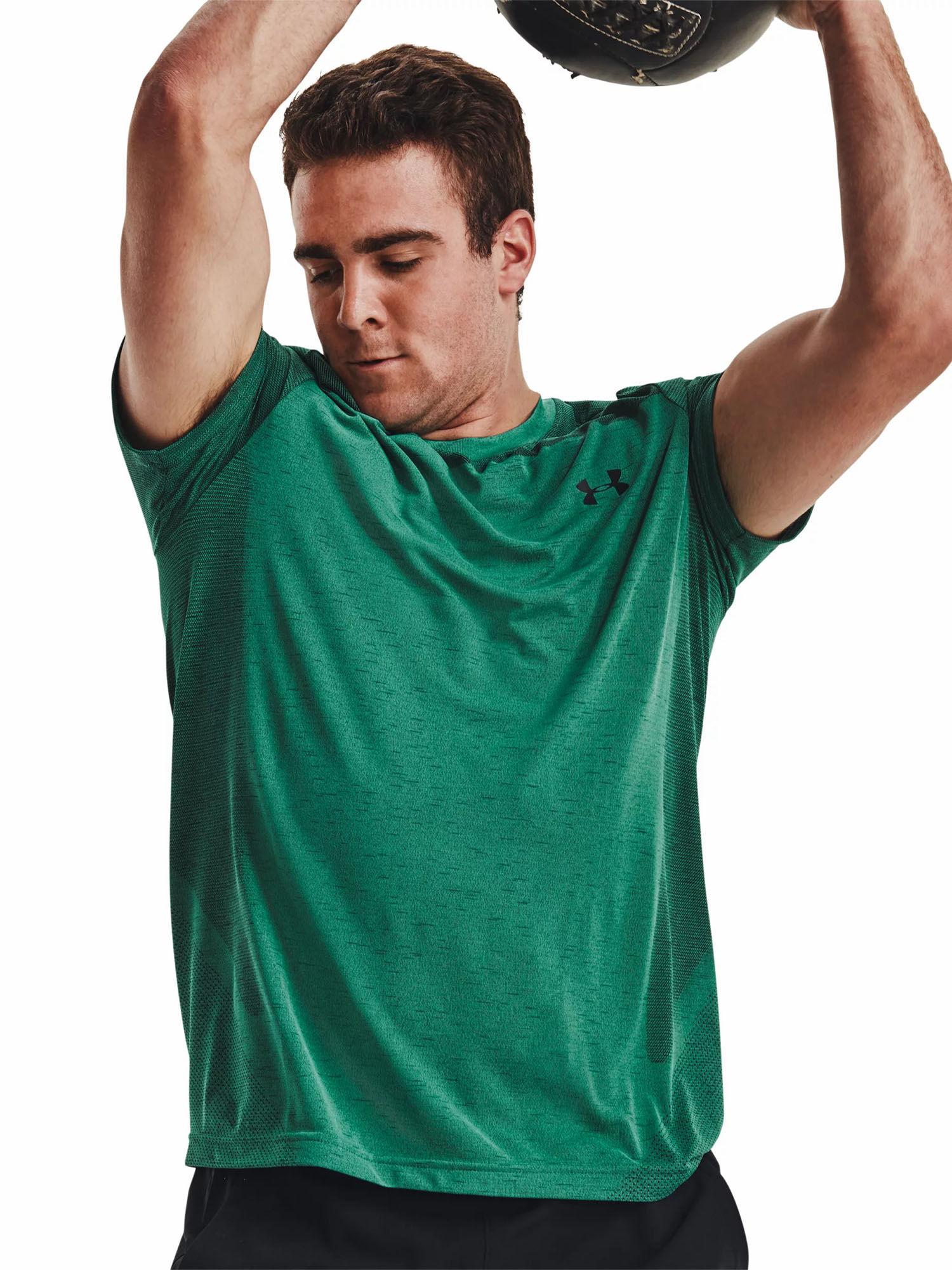 green seamless short sleeve t-shirt