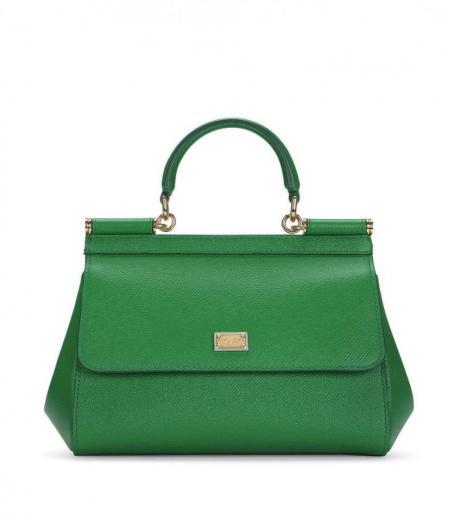 green sicily medium leather handbag