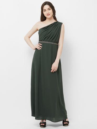 green sleeveless maxi dress