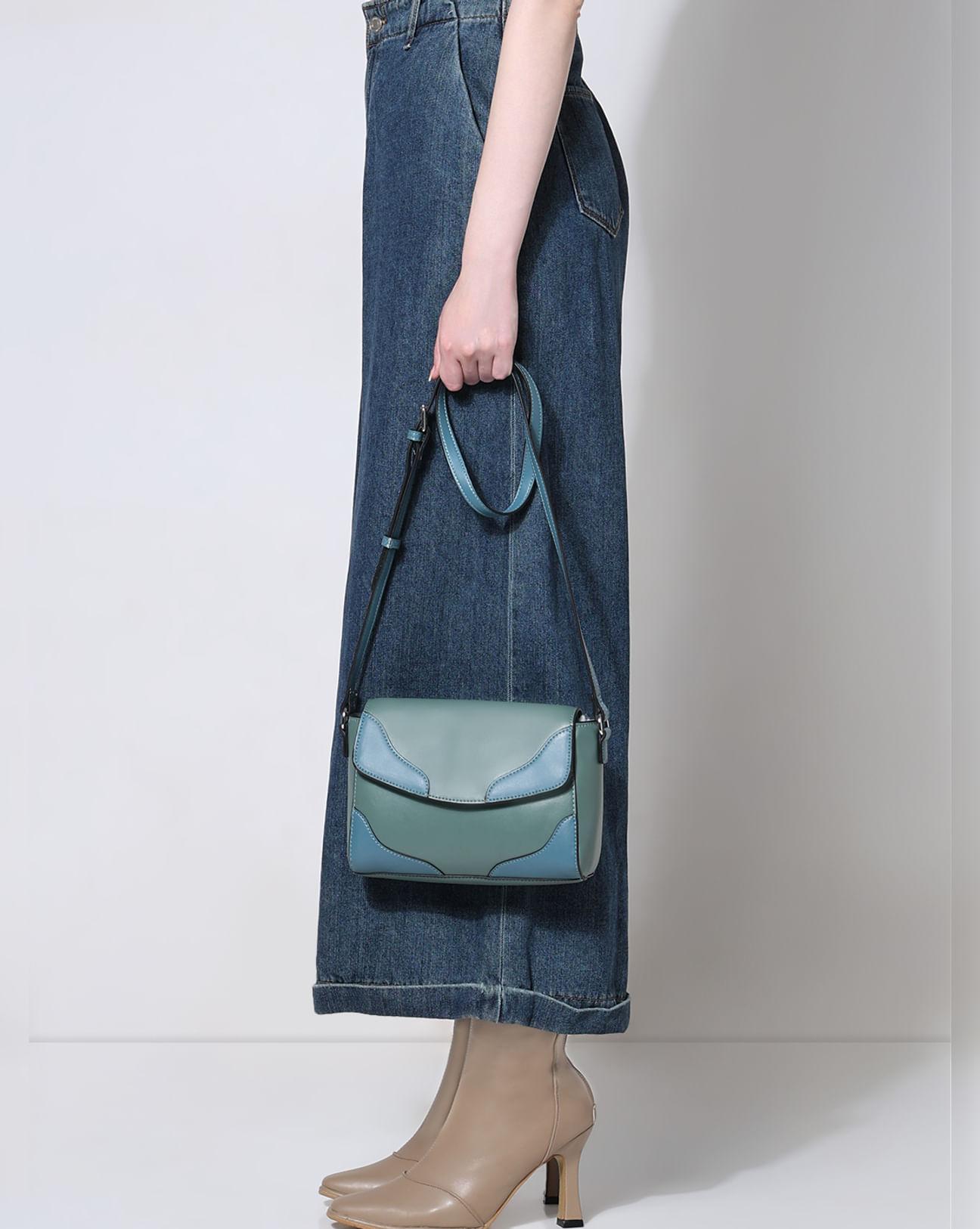 green sling bag