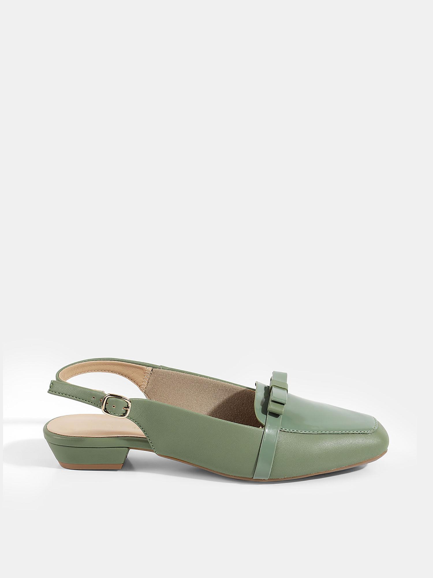 green slingback sandal