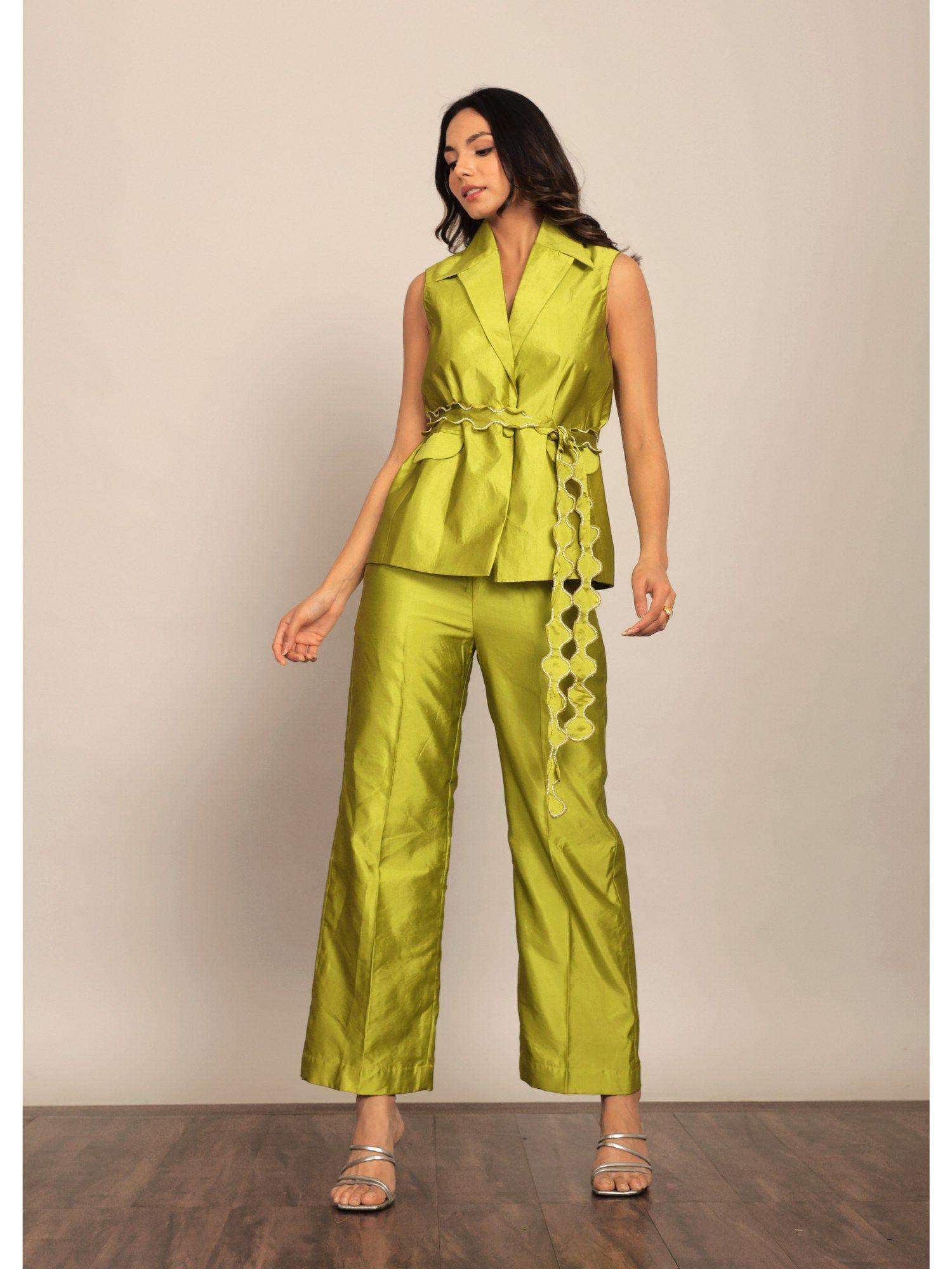 green solid co-ord (set of 3)