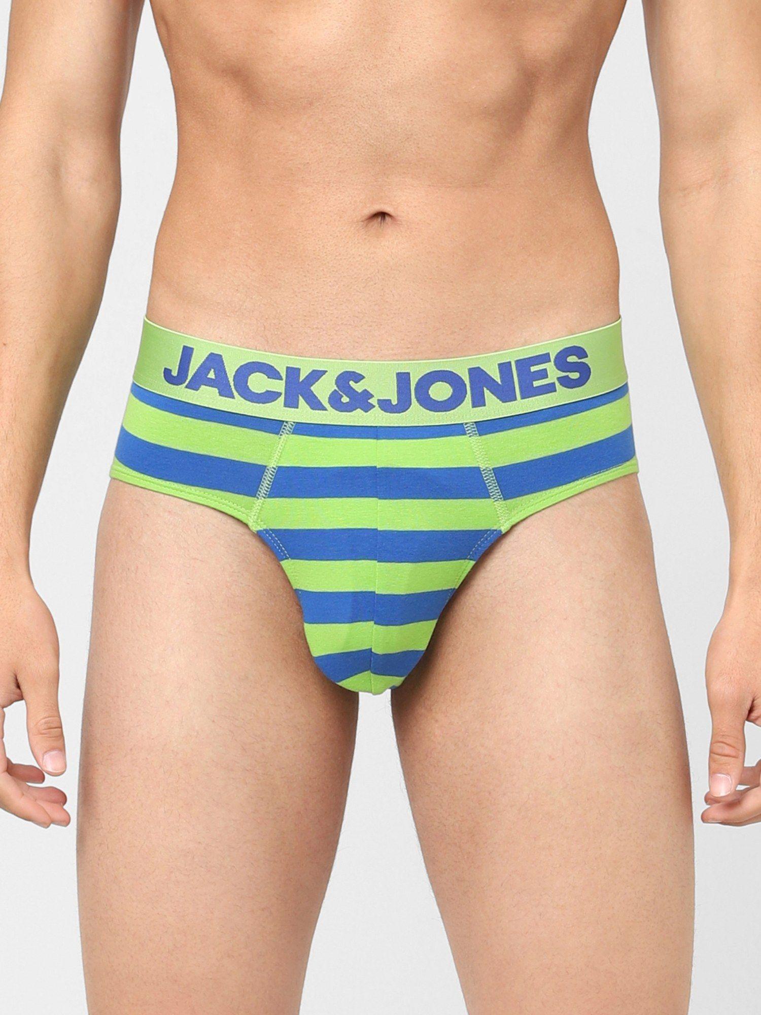 green striped briefs