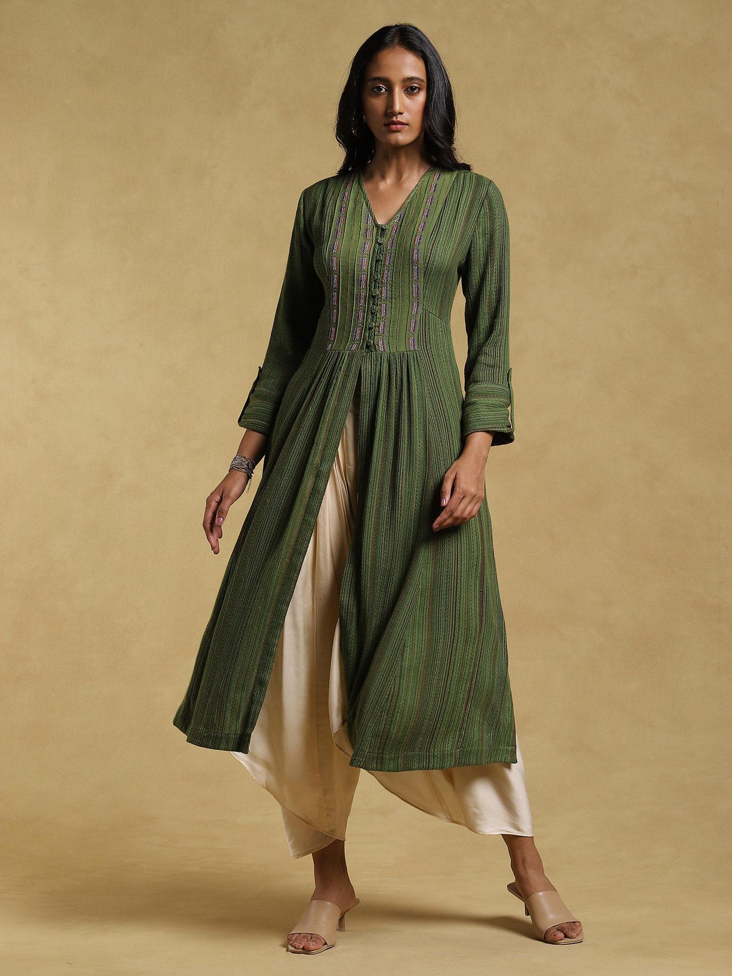 green striped kurta