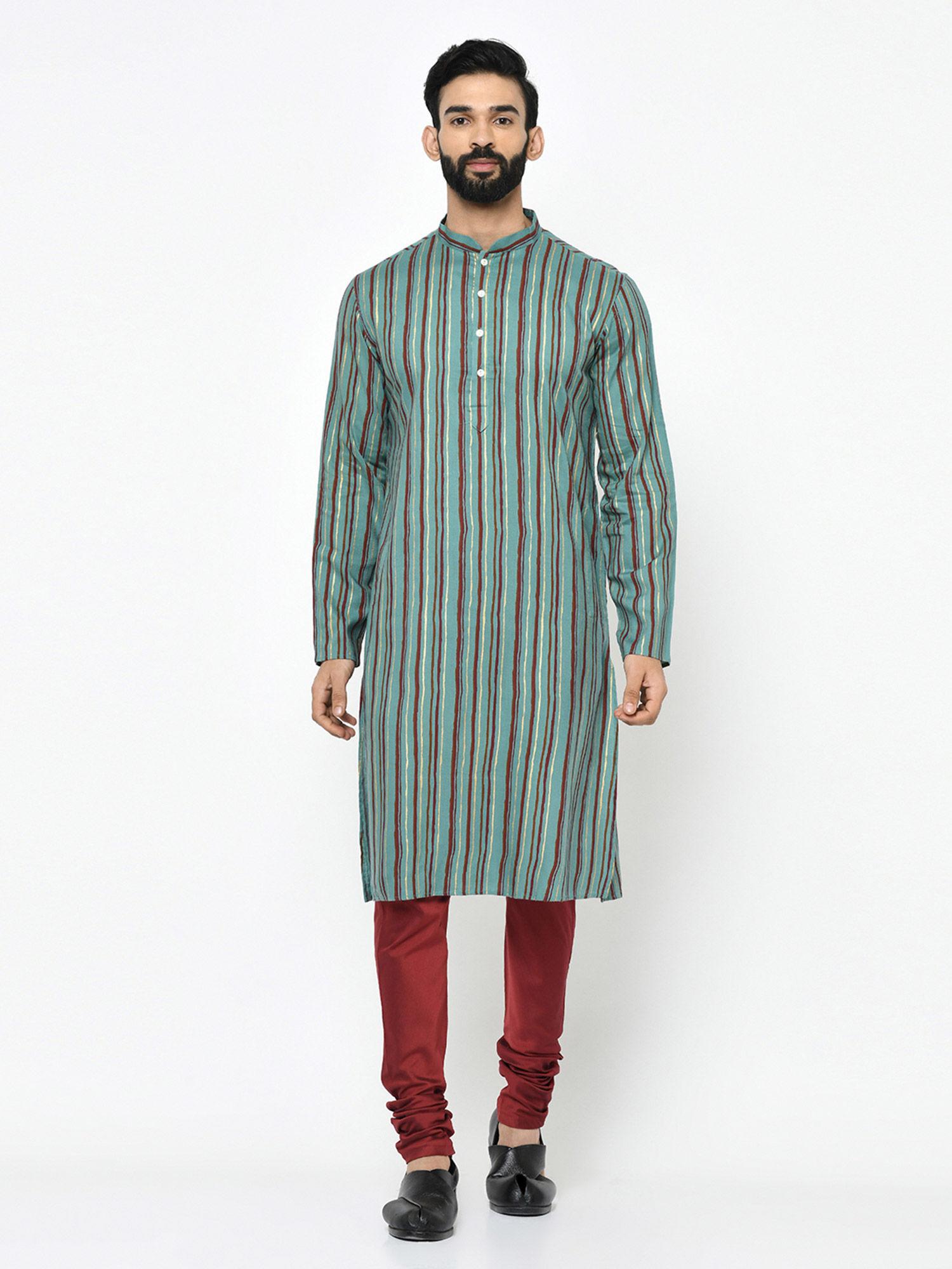 green striped kurta