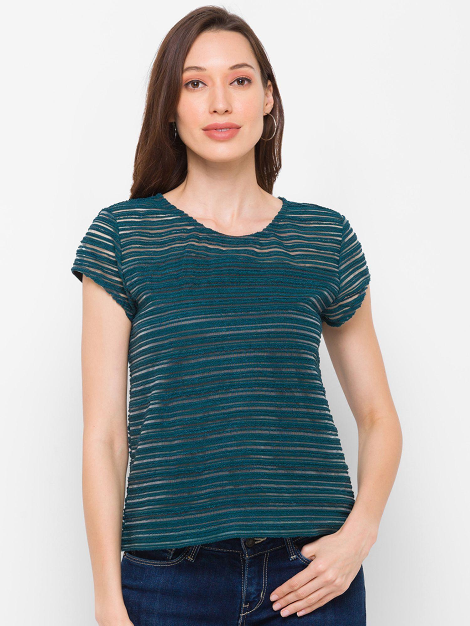 green striped top