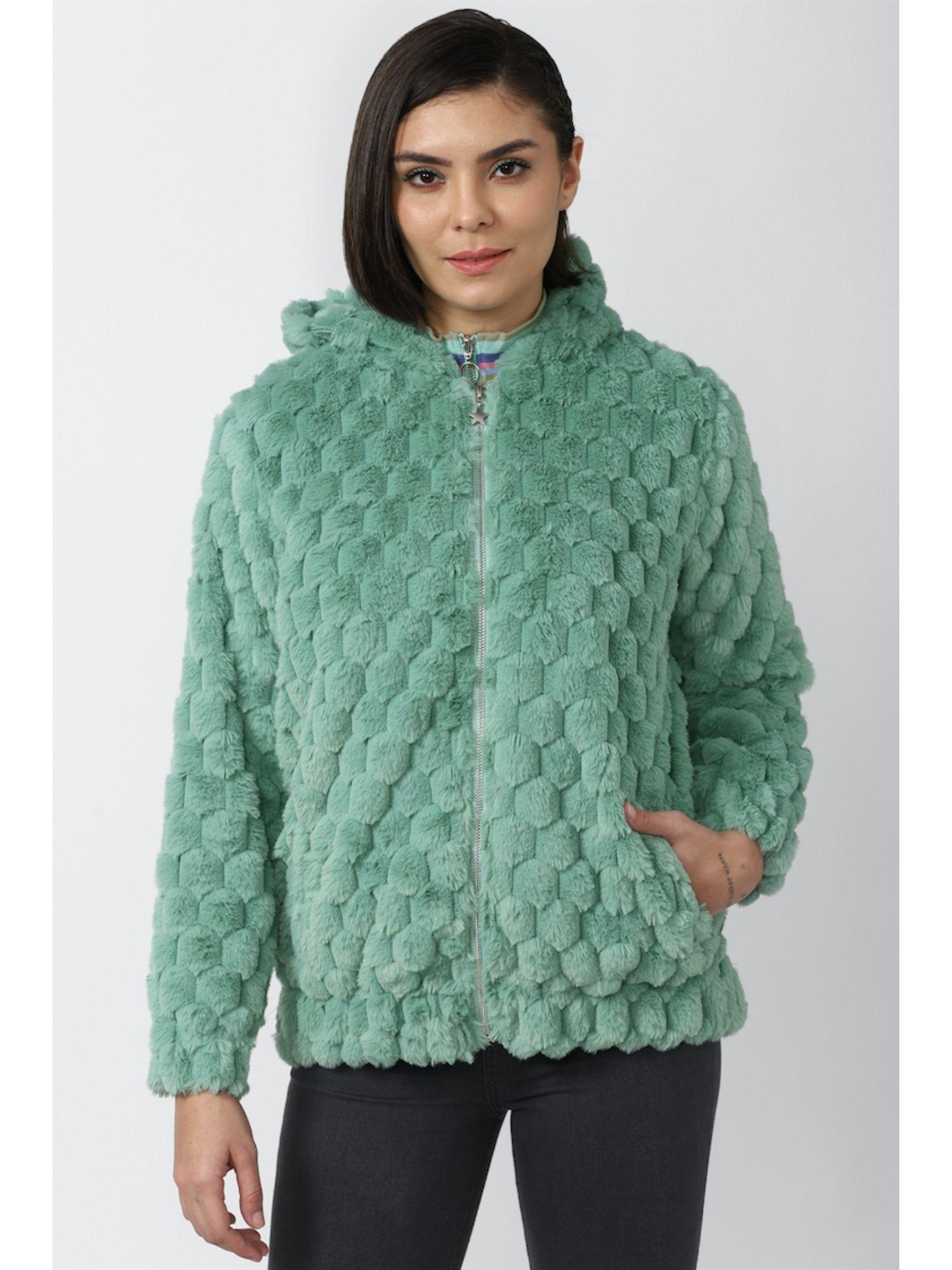 green textured jackets